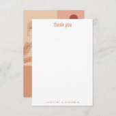 Boho Moderne Kunst, Dichtung und Musik Personalisi Dankeskarte (Vorne/Hinten)