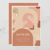 Boho Moderne Kunst, Dichtung und Musik Save The Date (Vorne/Hinten)