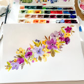 Boho moderne lila Lavendel Blumenkohl-Brautparty Einladung