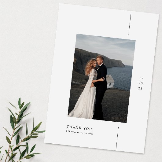 Boho Moderne Minimalistische Foto-Hochzeit Save The Date