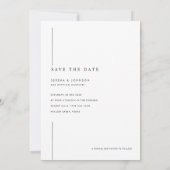 Boho Moderne Minimalistische Foto-Hochzeit Save The Date (Rückseite)