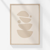 Boho Moderne Mute Beige Neutrale Bowls Abstrakte K Poster