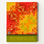 Boho Moderne Orange Favorite Uni Rezept Notizblock (Rückseite)