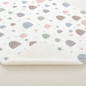 Boho moderne pastellfarbene Regenbogenstars Sherpadecke (3/4)