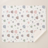 Boho moderne pastellfarbene Regenbogenstars Sherpadecke (Vorderseite (Horizontal))