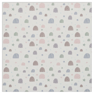 Boho moderne pastellfarbene Regenbogenstars Stoff