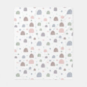 Boho moderne pastellfarbene Regenbogensterne Fleecedecke (Vorderseite)