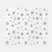 Boho moderne pastellfarbene Regenbogensterne Fleecedecke (Vorderseite (Horizontal))