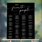 Boho Moderne Schwarz-Akryllische Hochzeitsstift Acrylschild (Neutral)