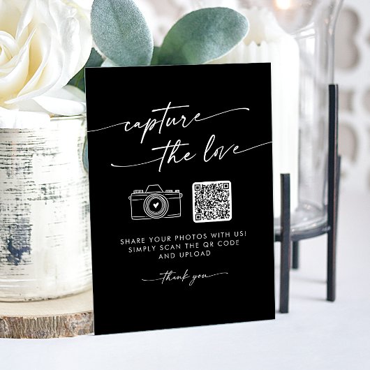 Boho Moderne Schwarze Capture the Liebe Wedding Acrylschild