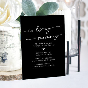 Boho Moderne Schwarze Hochzeit in liebender Erinne Acrylschild