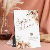 Boho Moderne Skripterfassung Die Liebe Hochzeit Fotoplatte