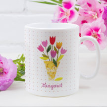 Boho Moderne Tulpen Handillustrierte Frühlingsoste