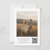 Boho Moderne Vellum-Overlay-Foto-QR-Code-Hochzeit  Einladung (Rückseite)