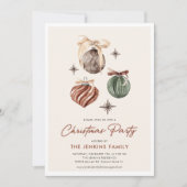 Boho Moderne Weihnachts-Party Einladung (Vorderseite)