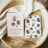 Boho Moderne Weihnachts-Party Einladung