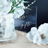 Boho Moderne White Clear Wedding Cards und Geschen Acrylschild