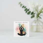 Boho Moderne Yoga Frucht des Lebens Heilige Geomet Quadratische Visitenkarte (Stehend Vorderseite)