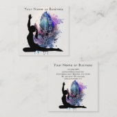 Boho Moderne Yoga Meditation Heilige Geometrie Quadratische Visitenkarte (Vorne/Hinten)