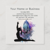 Boho Moderne Yoga Meditation Heilige Geometrie Quadratische Visitenkarte (Rückseite)