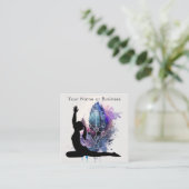 Boho Moderne Yoga Meditation Heilige Geometrie Quadratische Visitenkarte (Stehend Vorderseite)