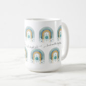 BOHO Moderner Regenbogen Sonne Herz Wasserfarbe Bl Kaffeetasse (VorderseiteRechts)
