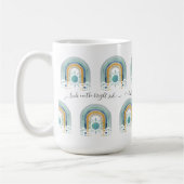 BOHO Moderner Regenbogen Sonne Herz Wasserfarbe Bl Kaffeetasse (Links)