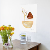 Boho Moderner Rost Gold Bio Blätter Wasserfarbe Foliendrucke (Ablage(Küche))