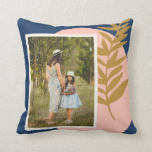 Boho Modernes Abstraktes botanisches Blue Custom F