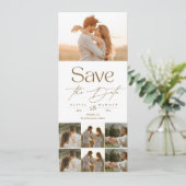 Boho Modernes Foto Wedding Rettet die Termine Save The Date (Stehend Vorderseite)