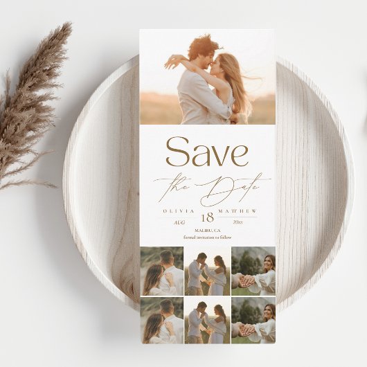 Boho Modernes Foto Wedding Rettet die Termine Save The Date