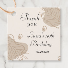 Boho Modernes Leaf im ganzen Alter Geburtstag Geschenkanhänger