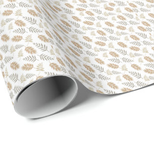 Boho Modernes Leaf im ganzen Alter Geburtstag Geschenkpapier