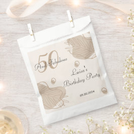 Boho Modernes Leaf im ganzen Alter Geburtstag Geschenktütchen