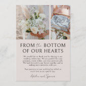 Boho Modernes Minimalistisches Foto Hochzeit Dankeskarte (Rückseite)