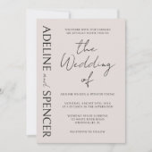 Boho Modernes Minimalistisches Foto Hochzeit Einladung (Vorderseite)