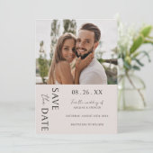 Boho Modernes Minimalistisches Foto Hochzeit Save The Date (Stehend Vorderseite)
