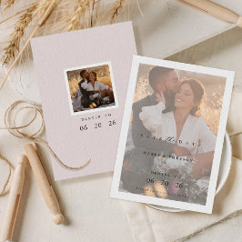 Boho Modernes Minimalistisches Foto Save the Date