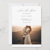 Boho Modernes Vertikales Foto Save the Date Einladung (Vorderseite)