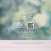 Boho Modernes Weiß Capture the Liebe Wedding Acrylschild (Neutral)