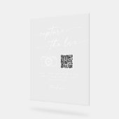 Boho Modernes Weiß Capture the Liebe Wedding Acrylschild (Winkel)