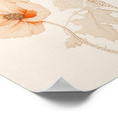 Boho-Mohnblumen Ätherisch Floral Poster (Ecke)