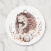 Boho Mommy and Baby Igel Baby Shower Vielen Dank Geschenkanhänger (Vorderseite)
