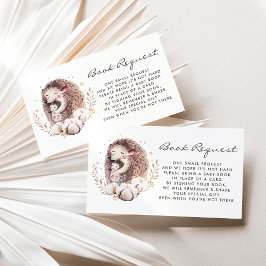 Boho Mommy and Baby Igel Book Request Card Visitenkarte