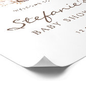 Boho Mommy and Baby Owl Baby Dusche Willkommen Poster (Ecke)