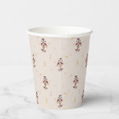 Boho Mommy and Baby Owl Pattern Baby Dusche Pappbecher (Rechts)