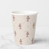 Boho Mommy and Baby Owl Pattern Baby Dusche Pappbecher (Vorderseite)