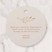 Boho Mommy and Baby Owl Woodland Baby Shower Geschenkanhänger (Rückseite)