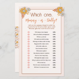 Boho Mommy oder Daddy Baby Shooting Game