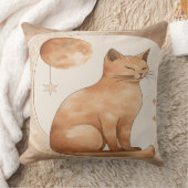 Boho-Mond-Katzendesign Kissen (Decke)